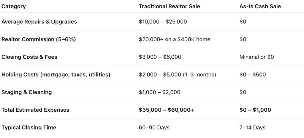 traditional-vs-as-is-cash-sale-cost-comparison
